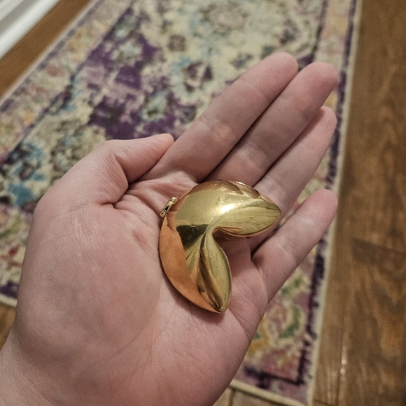 Rare Juicy Couture Gold Metal Fortune Cookie Trinket Box With Blue Enamel - Picture 6 of 14